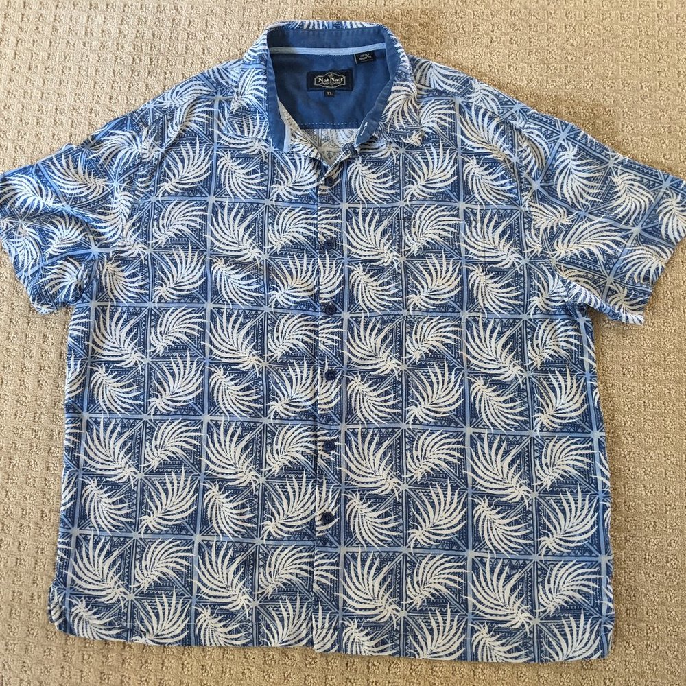 Men's XL Hawaiian Shirt w/Pocket (A318)